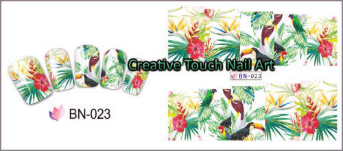 WATER TRANSFER NAIL ART DECAL - FLOWERS