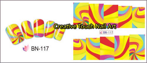 WATER TRANSFER NAIL ART DECAL - COLOR BURST