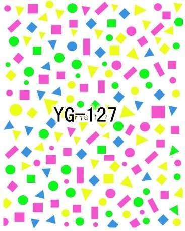 WATER TRANSFER NAIL ART DECAL - NEON