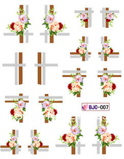 WATER TRANSFER NAIL ART DECAL -  GLITTER SERIES