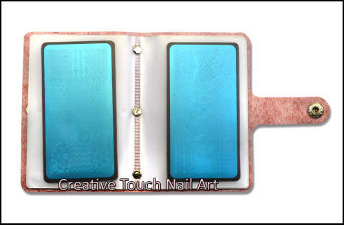 NAIL ART 6 X 12 CM LARGE STAMPING PLATE HOLDER - ROSE PINK