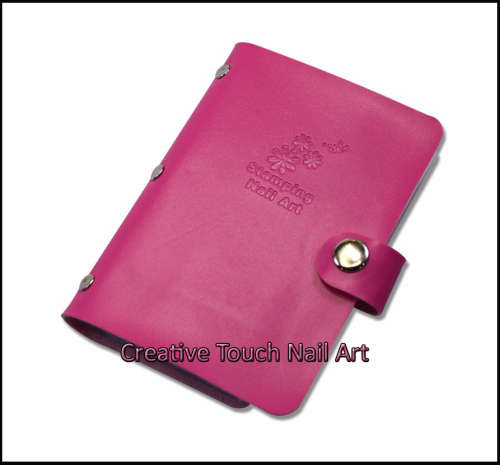 NAIL ART 6 X 12 CM LARGE STAMPING PLATE HOLDER - ROSE PINK