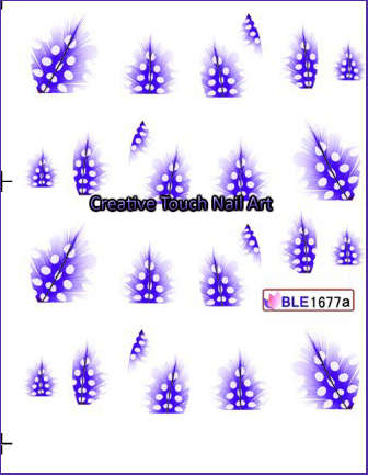 WATER TRANSFER NAIL ART DECAL - FEATHER