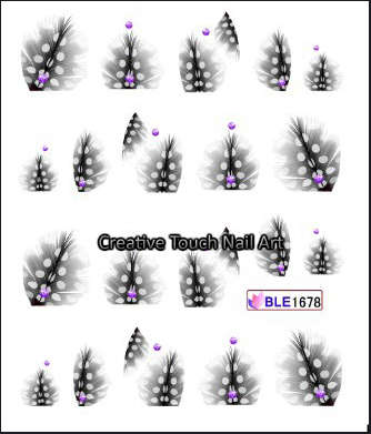 WATER TRANSFER NAIL ART DECAL - FEATHER
