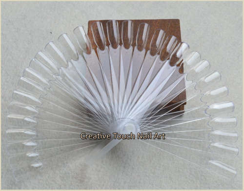 Nail Art Tips Fan Display Practice Tool - 32 Tips - Clear Swatch Sticks