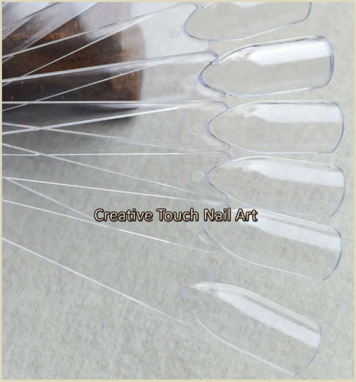 Nail Art Tips Fan Display Practice Tool - 32 Tips - Clear Swatch Sticks