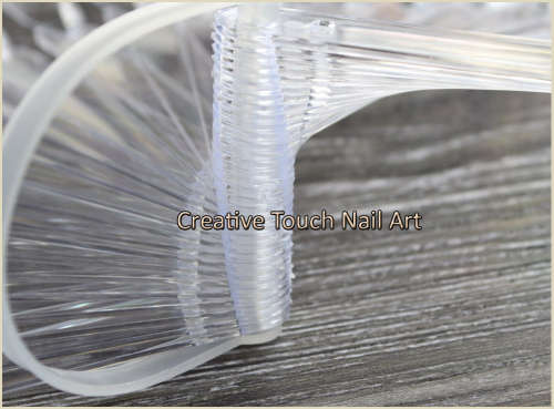 Nail Art Tips Fan Display Practice Tool - 32 Tips - Clear Swatch Sticks