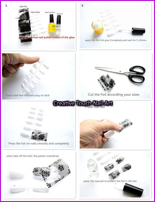 NAIL ART - TRANSFER FOIL -  WHITE  20 X 4 CM