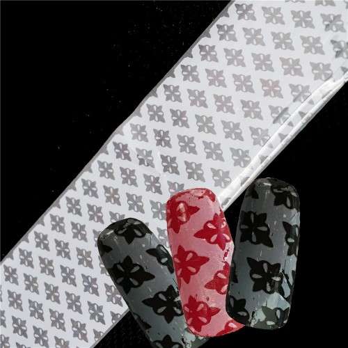 NAIL ART - TRANSFER FOIL -  WHITE  20 X 4 CM