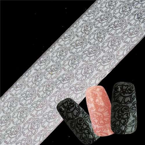 NAIL ART - TRANSFER FOIL -  WHITE  20 X 4 CM
