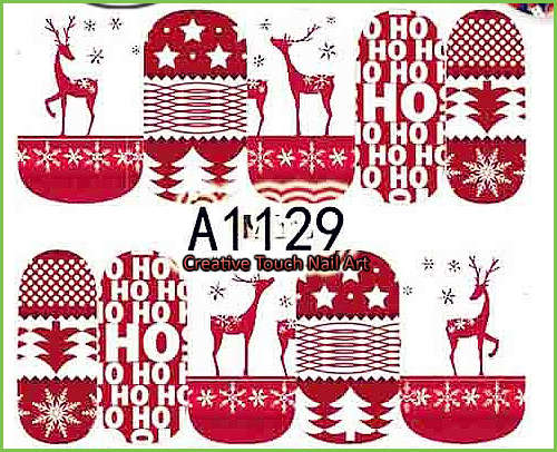 WATER TRANSFER NAIL ART DECAL - HAPPY HOLIDAYS