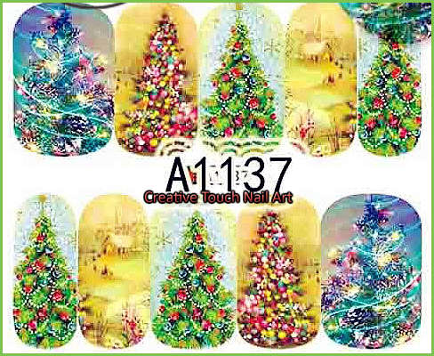 WATER TRANSFER NAIL ART DECAL - HAPPY HOLIDAYS