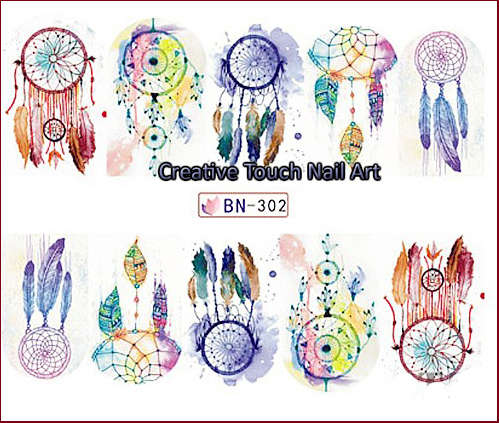 WATER TRANSFER NAIL ART DECAL - CATCH YOUR DREAMS