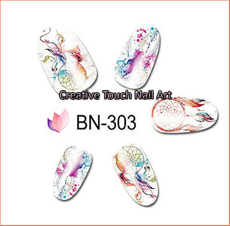WATER TRANSFER NAIL ART DECAL - CATCH YOUR DREAMS