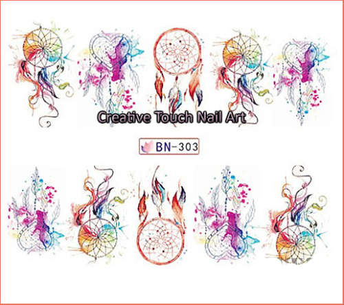 WATER TRANSFER NAIL ART DECAL - CATCH YOUR DREAMS
