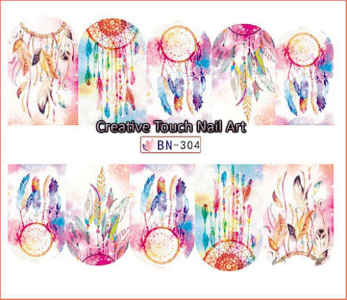 WATER TRANSFER NAIL ART DECAL - CATCH YOUR DREAMS