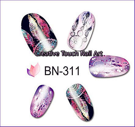 WATER TRANSFER NAIL ART DECAL - CATCH YOUR DREAMS