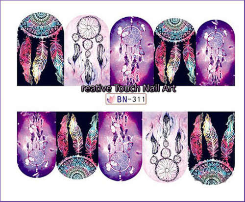 WATER TRANSFER NAIL ART DECAL - CATCH YOUR DREAMS