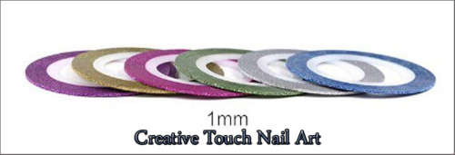 1 ROLL OF 1mm STRIPING TAPE FOR NAIL ART - SILVER GLITTER ***SALE***