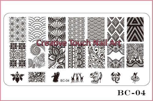 STAMPING NAIL ART LACE STYLE , FANS & ANGEL - IMAGE STAMPING PLATE