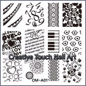 NAIL ART SQUARE IMAGE STAMPING PLATE (OM-A-SERIES)