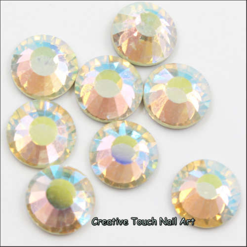 UKRAINIAN NAIL ART CRYSTAL RHINESTONE - (100 pcs. Per pack), Jonquil AB, size 5