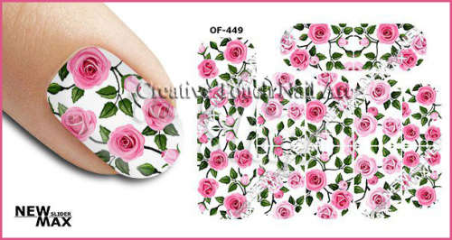 MAX SLIDERS - NAIL ART WATER SLIDER - ROSES