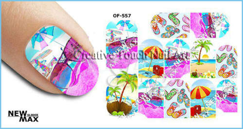 MAX SLIDERS - NAIL ART WATER SLIDER - BEACH