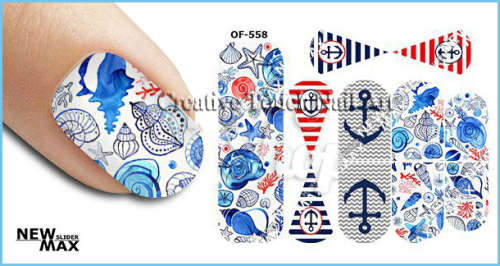MAX SLIDERS - NAIL ART WATER SLIDER - MARINE
