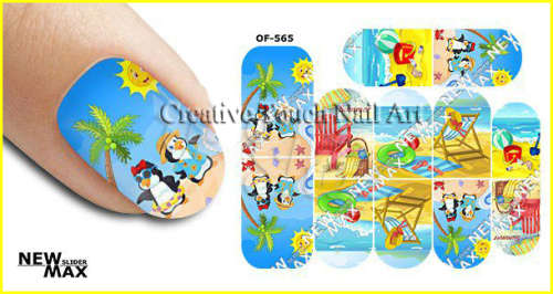 MAX SLIDERS - NAIL ART WATER SLIDER - PENGUINS