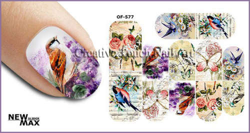 MAX SLIDERS - NAIL ART WATER SLIDER - BIRDS