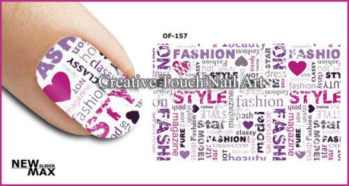 MAX SLIDERS - NAIL ART WATER SLIDER - WORDS