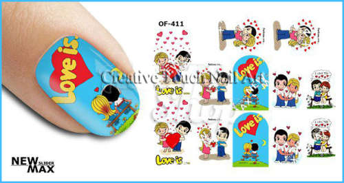 MAX SLIDERS - NAIL ART WATER SLIDER - LOVE IS...