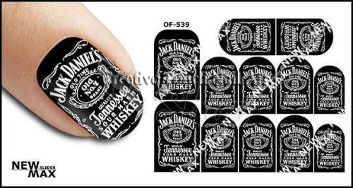 MAX SLIDERS - NAIL ART WATER SLIDER - JACK DANIELS