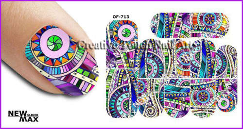 MAX SLIDERS - NAIL ART WATER SLIDER - ABSTRACT PATTERN