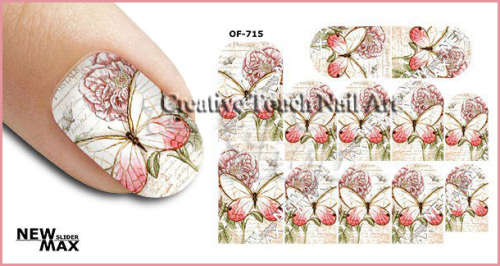 MAX SLIDERS - NAIL ART WATER SLIDER - BUTTERFLY