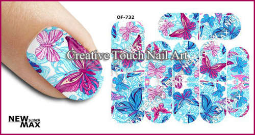 MAX SLIDERS - NAIL ART WATER SLIDER - BUTTERFLY