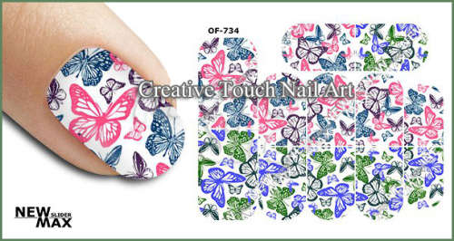 MAX SLIDERS - NAIL ART WATER SLIDER - BUTTERFLY