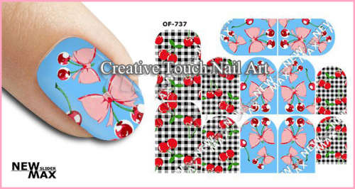 MAX SLIDERS - NAIL ART WATER SLIDER - CHERRY