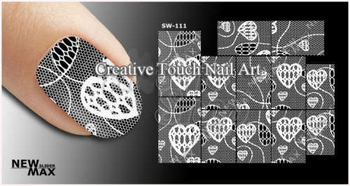 MAX SLIDERS - NAIL ART WATER SLIDER - LACE