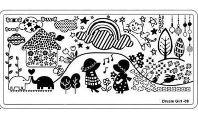 NAIL ART IMAGE STAMPING PLATE (DREAM GIRL SERIES) ***SALE***