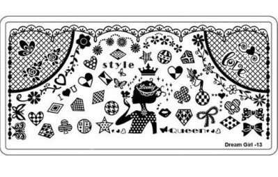 NAIL ART IMAGE STAMPING PLATE (DREAM GIRL SERIES) ***SALE***