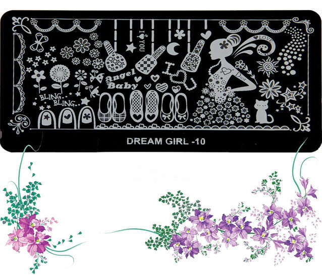 NAIL ART IMAGE STAMPING PLATE (DREAM GIRL SERIES) ***SALE***