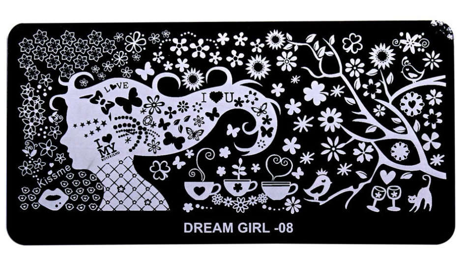 NAIL ART IMAGE STAMPING PLATE (DREAM GIRL SERIES) ***SALE***