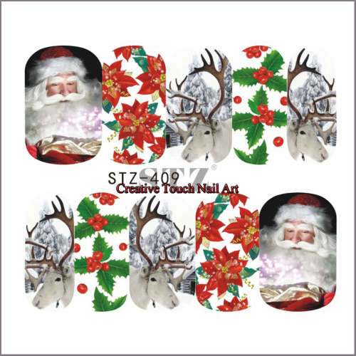 WATER TRANSFER NAIL ART DECAL - HAPPY HOLIDAYS