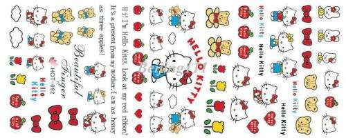 NAIL ART - WATER TRANSFER - HELLO KITTY