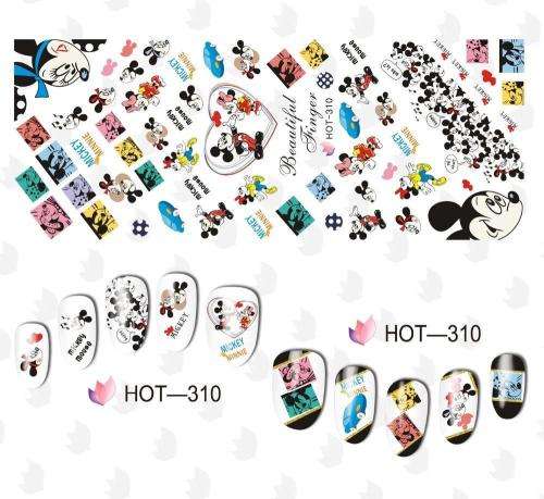 NAIL ART - WATER TRANSFER - MICKEY & MINNIE