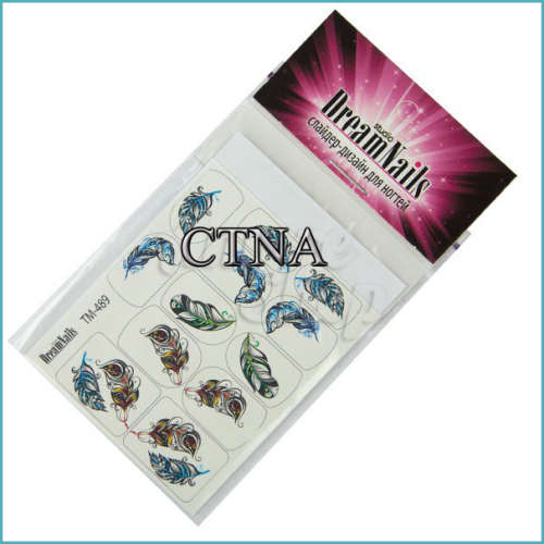 DREAMNAILS  FOILING - NAIL ART WATER SLIDER - FEATHERS
