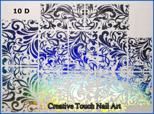 MAX SLIDERS - HOLOGRAPHIC NAIL ART WATER SLIDER - TWIRLS & SWIRLS