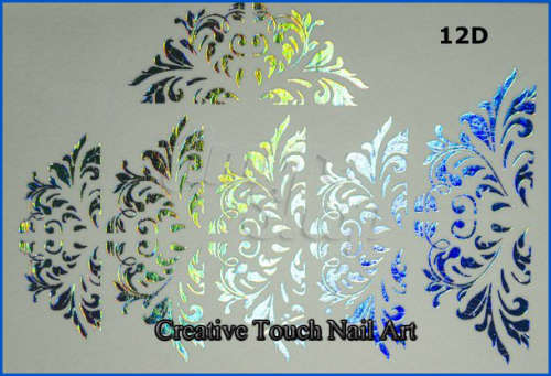 MAX SLIDERS - HOLOGRAPHIC NAIL ART WATER SLIDER - TWIRLS & SWIRLS